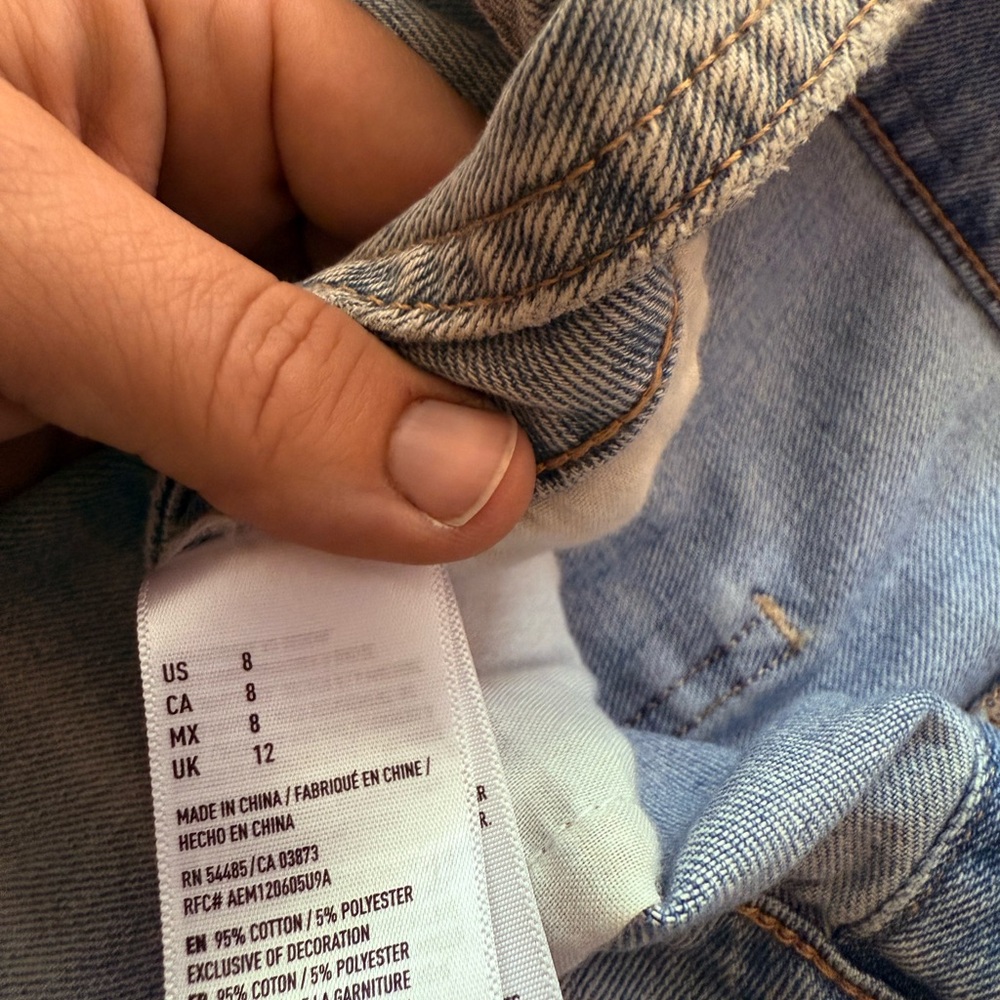 American Eagle Outfitters Blue Button-Up Mini Skirt - Picture 4 of 7